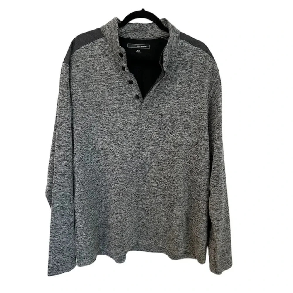 Greg Norman Men's Golf Performance Long Sleeve 1/4 Button Up Sweater Sz XL GUC